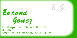 botond goncz business card